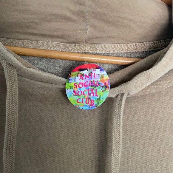 Anti Social Social Club Tone Def Sand Hoodie - Picture 7 of 7